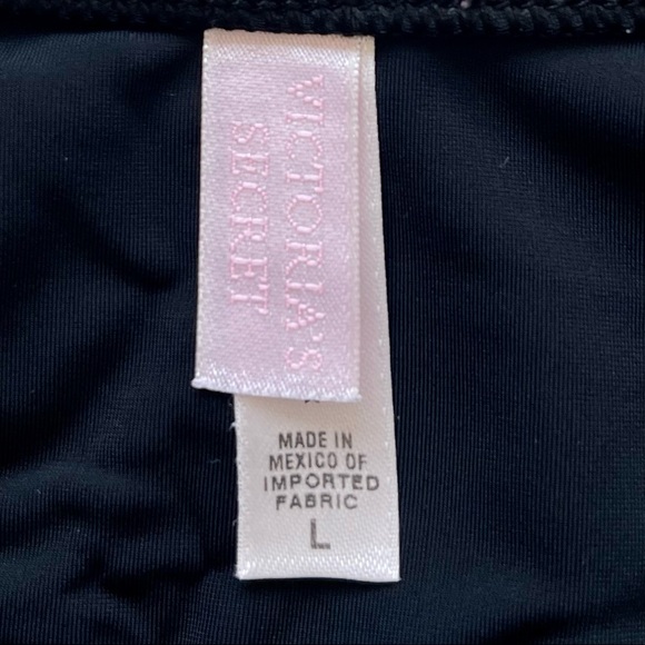 Victoria’s Secret Black String Bikini w/Edgy Lace-Up Details Top (M) Bottom (L) - Picture 6 of 10